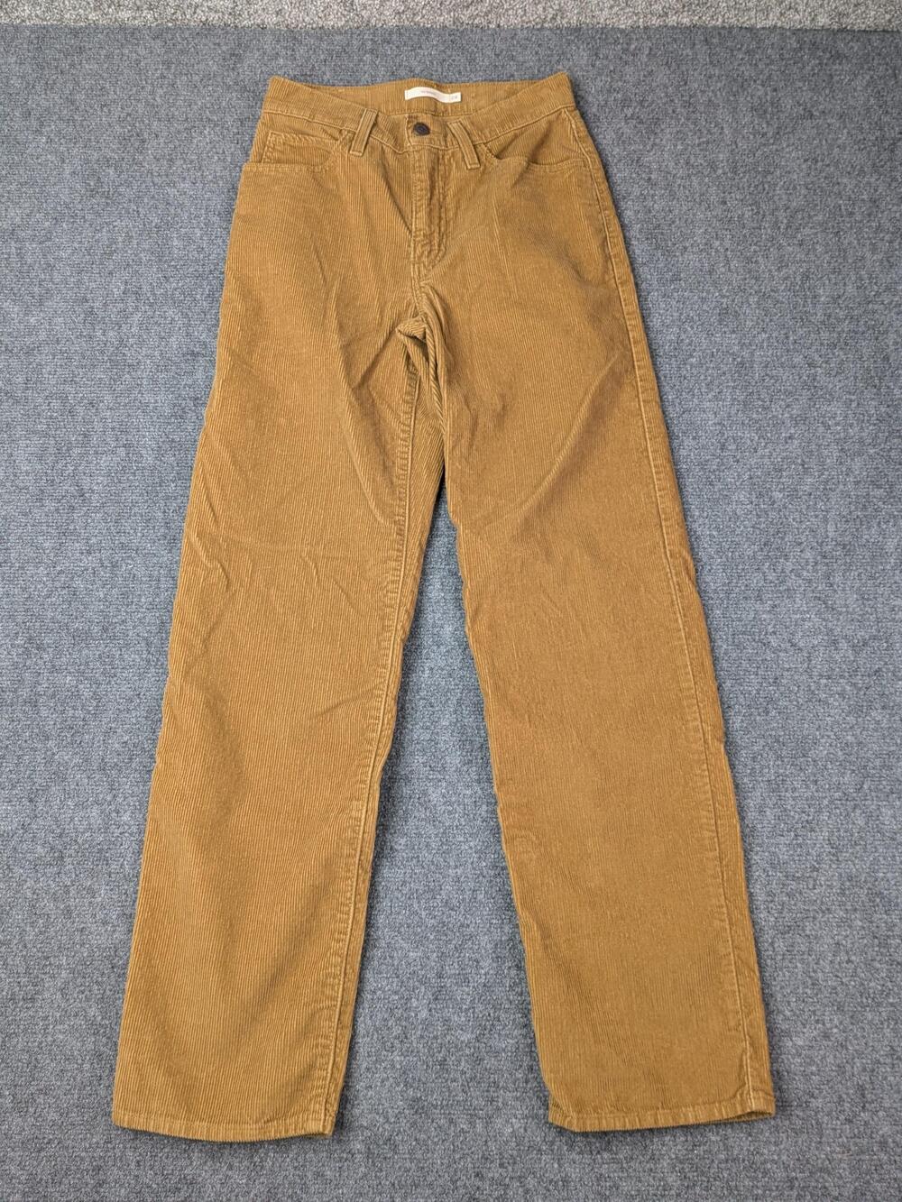 Levis Pants Womens 24 Brown Corduroy 94 Baggy High Rise Straight Khakis